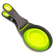 STEFAN Мерный стакан для корма животных с прищепкой, L, зеленый