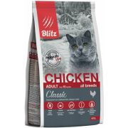 BLITZ Cухой корм для взрослых кошек с курицей 0,4 кг