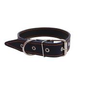 RICH BREED Ошейник кожаный, светоотражающий, №30, 55 см
