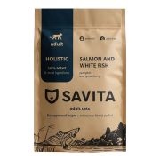 SAVITA Сухой корм для взрослых кошек с лососем и белой рыбой 2 кг
