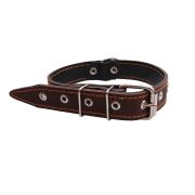 RICH BREED Ошейник кожаный, светоотражающий, №25, 50 см