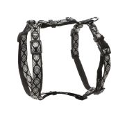 TRIOL Шлейка анатомическая нейлоновая «Ромбы», S, черная, 15*400-550 мм