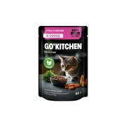 GO'KITCHEN Пауч для взрослых кошек с уткой и овощами в соусе 0,085 кг