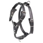 НАША РР Шлейка кожаная ОВЧАРКА 45-60 см