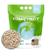 КОМФИКОТ Наполнитель древесный впитывающий, крупные гранулы, 9 л/3 кг