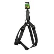 TRIOL «Стандарт» Шлейка нейлоновая со светоотражпющей строчкой для собак (S, Серая, 15*450-630 мм)