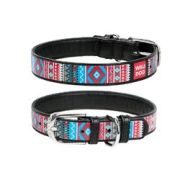 WAUDOG Design Ошейник для собак кожаный (Ш 15 мм, Дл 27-36 см, Этно) черный