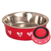 TRIOL Миска металлическая на резинке Сердца 0,15 л
