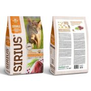 SIRIUS Сухой корм для стерилизованных кошек с уткой и клюквой 1,5 кг