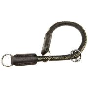 FERPLAST Derby Ошейник-удавка 10 мм*35 см, эко-кожа нейлоновый шнур, черный