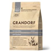 GRANDORF Сухой корм для взрослых стерилизованных и пожилых кошек с кроликом и индейкой 8 кг