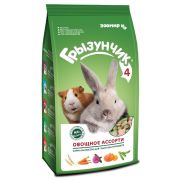 ЗООМИР ГРЫЗУНЧИК Корм-лакомство для грызунов и кроликов «Овощное ассорти», 0,2 кг