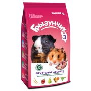 ЗООМИР ГРЫЗУНЧИК Корм-лакомство для грызунов и кроликов «Фруктовое ассорти», 0,2 кг