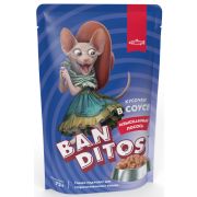 BANDITOS Пауч для взрослых кошек, с лососем в соусе 0,075 кг