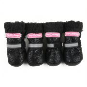 FOR MY DOGS Сапоги с усиленным носком на резиновой подошве, чёрный, 4, длина 5,5; ширина 4,2 см