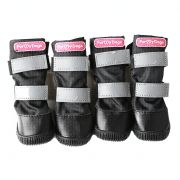 FOR MY DOGS Сапоги с усиленным носком на резиновой подошве, черный/кор, 2, длина 4,5; ширина 3,5 см