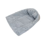 ZOOM Лежанка ДАРЭЛЛ FURRY №2 прямоугольная стёганая (рогожка, мех, периотек) 88*65*3 см