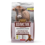 ДЕРЕВЕНСКИЕ ЛАКОМСТВА Холистик Сухой корм для собак средних и крупных пород, говядина с рисом 12 кг