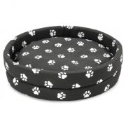 RICH BREED LOWCOST Лежанка белые лапки на чёрном 40х40х12