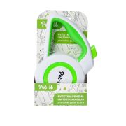 PET-IT Рулетка-ремень светоотражающая для собак (до 30 кг, 5 м) белая/неон