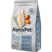 ALPHA PET MONOPROTEIN Сухой корм для собак мелких пород с белой рыбой 1,5 кг