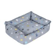 RICH BREED ПУХЛИК Лежанка звездопад серый поплин №1 50х42х16