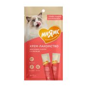 МНЯМС Крем-лакомство для кошек с тунцом Кацуо и креветками 15г*4шт