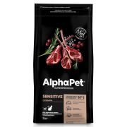 ALPHA PET Сухой корм для кошек с чувствительным пищеварением, с ягнёнком 3 кг