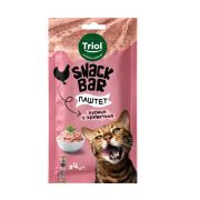 TRIOL Snack Bar Лакомство для кошек «Паштет из курицы с креветкой» 0,04 кг
