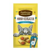 ДЕРЕВЕНСКИЕ ЛАКОМСТВА Мини-колбаски для кошек с пюре из тунца 0,01 кг*4 шт