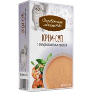 ДЕРЕВЕНСКИЕ ЛАКОМСТВА Пауч для кошек, Крем-суп с антарктическим крилем 0,035 кг*4 шт