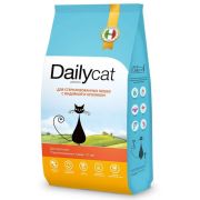 DAILYCAT Casual Сухой корм для стерилизованных кошек с индейкой и кроликом 3 кг