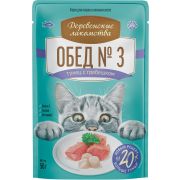 ДЕРЕВЕНСКИЕ ЛАКОМСТВА Пауч для кошек Тунец с гребешком 0,05 кг