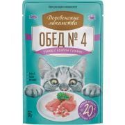 ДЕРЕВЕНСКИЕ ЛАКОМСТВА Пауч для кошек Тунец с крабом сурими 0,05 кг