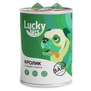 LUCKY BITS Консервы для собак всех пород с кроликом, грушей и цукини 0,4 кг