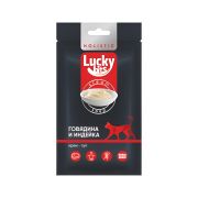 LUCKY BITS Лакомство для кошек крем-суп из филе говядины и индейки 5 шт*0,02 кг