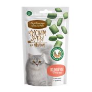 ДЕРЕВЕНСКИЕ ЛАКОМСТВА Подушечки для кошек с кремом из лосося «Чистим зубы», 0,03 кг