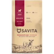SAVITA Сухой корм для взрослых собак мелких пород с телятиной 4 кг