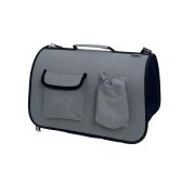 RICH BREED Сумка-переноска хард с карманами, светло-серый, XL, 51*30*32 см