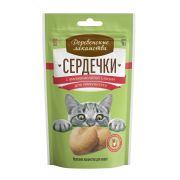 ДЕРЕВЕНСКИЕ ЛАКОМСТВА Сердечки с аминокислотой для кошек «Для иммунитета» 0,03 кг