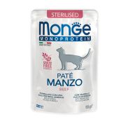 MONGE Monoprotein Пауч для стерилизованных кошек с говядиной 0,085 кг