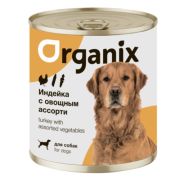 ORGANIX Консервы для собак индейка с овощным ассорти 0,75 кг