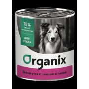 ORGANIX Консервы для собак сочная утка с печенью и тыквой 0,75 кг