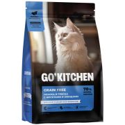 GO'KITCHEN Сухой корм для кошек и котят с лососем, треской, фруктами и овощами 3,63 кг