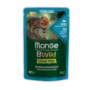 MONGE BWild Пауч для стерилизованных кошек с тунцом, креветками и овощами 0,085 кг