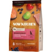 NOW'KITCHEN Сухой корм для взрослых кошек с форелью, лососем и овощами 0,4 кг