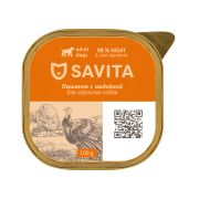 SAVITA Консервы для взрослых собак, паштет со свежей индейкой 0,1 кг