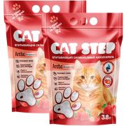 CAT STEP Arctic Strawberry Наполнитель силикагелевый 3,8 л