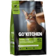 GO KITCHEN Сухой корм для стерилизованных кошек с ягнёнком и бурым рисом 1,36 кг