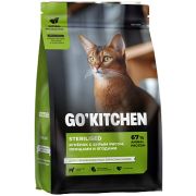 GO KITCHEN Сухой корм для стерилизованных кошек с ягнёнком и бурым рисом 0,4 кг